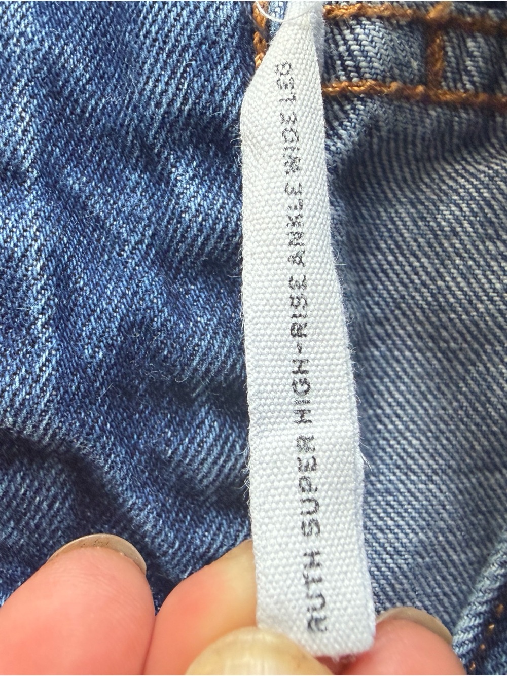 rag & bone Classic Wide-Leg Denim Jeans in Blue - Picture 4 of 11